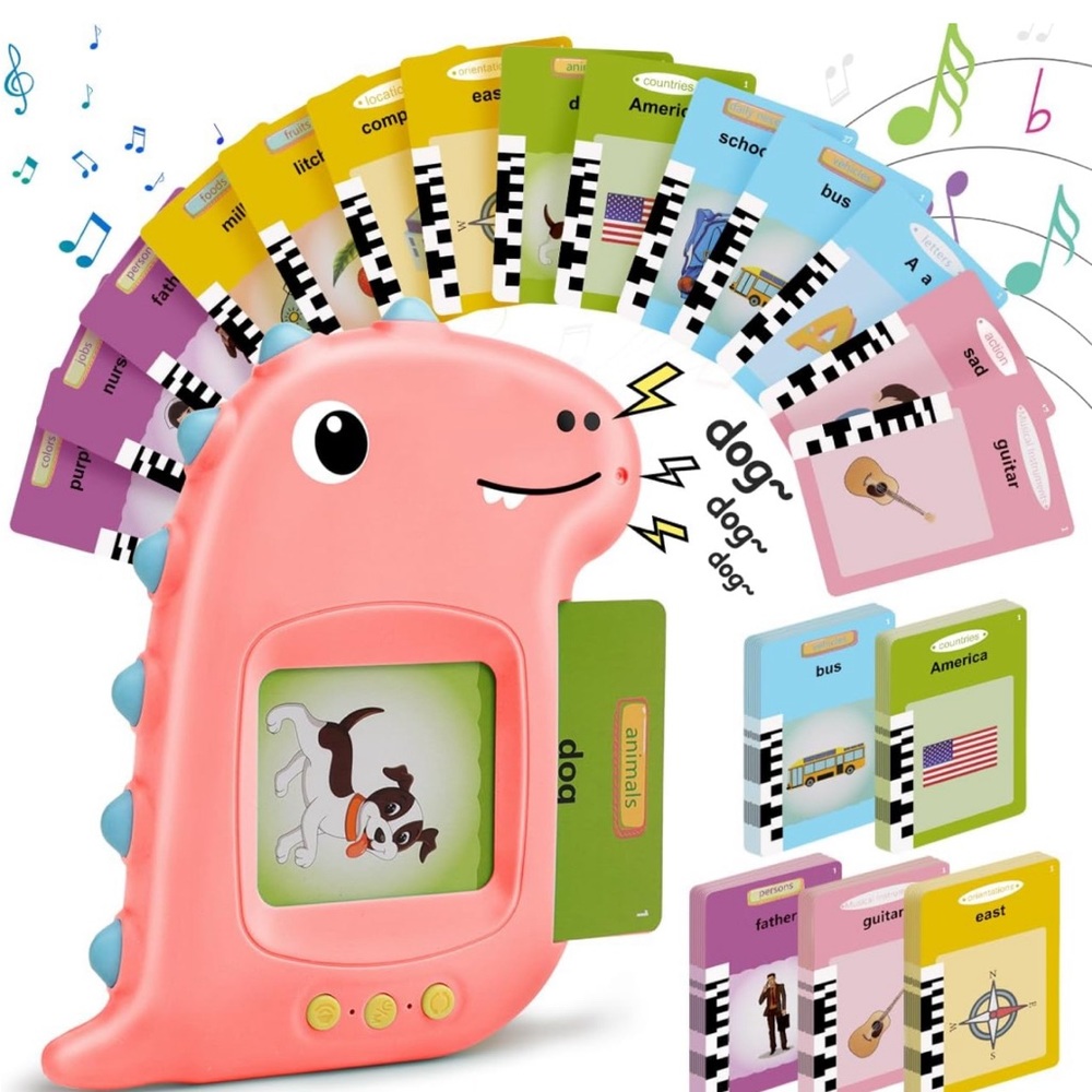 Fullware Talking Flash Cards w 448 Sights WordsDinosaur🦕PocketSpeechToddlersToy